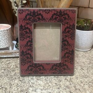 Red and black picture frame
